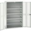 Verso Storage Cabinet, 2 Ventilated Doors, Light Grey, 2000 x 1300 x 550mm thumbnail-0