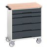 VERSO MOBILE 5 DRAWER CABINET 800x600x980 W/ MPX WORKTOP thumbnail-0