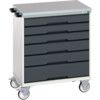 VERSO MOBILE 6 DRAWER CABINET 800x600x980 W/ LINO WORKTOP thumbnail-0