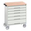 VERSO MOBILE 6 DRAWER CABINET 800x600x980 W/ MPX WORKTOP L-GREY thumbnail-0