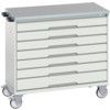 VERSO MOBILE 7 DRAWER CABINET 1050x600x980 W/ LINO WORKTOP L-GREY thumbnail-0