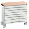 VERSO MOBILE 7 DRAWER CABINET 1050x600x980 W/ MPX WORKTOP L-GREY thumbnail-0