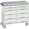 Verso Maintenance Trolley  1050x600x980mm With 10 Drawers - Lino Worktop thumbnail-0