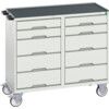 Verso Maintenance Trolley 1050 x 550 x 965 and 10 Drawers Top Tray Mat thumbnail-0