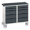 Verso Maintenance Trolley 1050 x 550 x 965 and 10 Drawers Top Tray Mat thumbnail-0