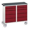 Verso Maintenance Trolley 1050 x 550 x 965 and 10 Drawers Top Tray Mat thumbnail-0