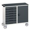 Verso Maintenance Trolley with 7 Drawers 1 Cupboard Top Tray Mat thumbnail-0