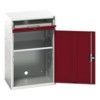 Verso Computer Workstation, Single Door, Red, 1000 x 650 x 550mm thumbnail-0