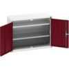 Verso Wall Cabinet, 2 Doors,Grey/Red, 600 x 800 x 350mm thumbnail-0