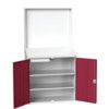 VERSO ECONOMY LECTERN CBOARD W/PL AIN BACK PANEL 2 SHELVES 1 DRAWER thumbnail-0