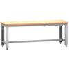 AVERO 2000mm (L)x750x1140mm (H) HEIGHT ADJUST WORKBENCH-LIGHT GREY thumbnail-0