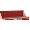 Cubio Storage Bench 2000mm Louvre Backpanel-Light Grey and Red thumbnail-0