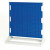 Louvre Double Sided Panel Rack, 1125mm x 1000mm x 550mm, Blue & Grey thumbnail-0