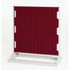 Louvre Double Sided Panel Rack, 1125mm x 1000mm x 550mm, Red & Grey thumbnail-0