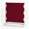 Louvre Single Sided Panel Rack, 1125mm x 1000mm x 550mm, Red & Grey thumbnail-0