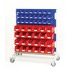 Louvred Panel/Storage Bins, Light Grey/Red, 1000x550x1250mm, 96 Pack thumbnail-0