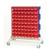 Louvred Panel/Storage Bins, Light Grey/Red, 1000x550x1250mm, 144 Pack thumbnail-0