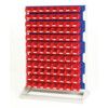 Louvred Panel/Storage Bins, Light Grey/Red, 1000x550x1450mm, 96 Pack thumbnail-0