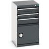 Cubio Drawer Cabinet, 3 Drawers, Anthracite Grey/Light Grey, 900 x 525 x 525mm thumbnail-0