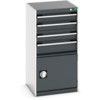 Cubio Drawer Cabinet, 4 Drawers, Anthracite Grey/Light Grey, 1000 x 525 x 525mm thumbnail-0