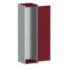 CUBIO SMLF-5520 CUPBOARD HOUSING WITH PERFO DOOR-LIGHT GREY/RED thumbnail-0