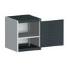 Cubio Storage Cabinet, Single Door, Anthracite Grey, 600 x 525 x 525mm thumbnail-0