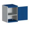 Cubio Storage Cabinet, Single Perfo Door, Blue, 700 x 525 x 525mm thumbnail-0