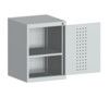 Cubio Storage Cabinet, Single Perfo Door, Light Grey, 700 x 525 x 525mm thumbnail-0