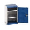 Cubio Storage Cabinet, Single Perfo Door, Blue, 800 x 525 x 525mm thumbnail-0