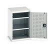 Cubio Storage Cabinet, Single Perfo Door, Light Grey, 800 x 525 x 525mm thumbnail-0