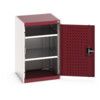 Cubio Storage Cabinet, Single Perfo Door, Red, 800 x 525 x 525mm thumbnail-0