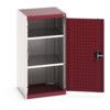 Cubio Storage Cabinet, Single Perfo Door, Red, 1000 x 525 x 525mm thumbnail-0