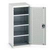 Cubio Storage Cabinet, Single Perfo Door, Light Grey, 1200 x 525 x 525mm thumbnail-0