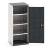 Cubio Storage Cabinet, Single Perfo Door, Anthracite Grey, 1200 x 525 x 525mm thumbnail-0