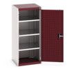 Cubio Storage Cabinet, Single Perfo Door, Red, 1200 x 525 x 525mm thumbnail-0