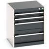 Cubio Drawer Cabinet, 4 Drawers, Anthracite Grey/Light Grey, 600 x 525 x 525mm thumbnail-0