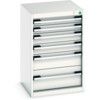 Cubio Drawer Cabinet, 6 Drawers, Light Grey, 800 x 525 x 525mm thumbnail-0