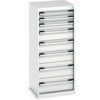 Cubio Drawer Cabinet, 8 Drawers, Light Grey, 1200 x 525 x 525mm thumbnail-0