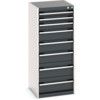 Cubio Drawer Cabinet, 8 Drawers, Anthracite Grey/Light Grey, 1200 x 525 x 525mm thumbnail-0