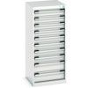 Cubio Drawer Cabinet, 10 Drawers, Light Grey, 1200 x 525 x 525mm thumbnail-0