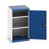 Cubio Storage Cabinet, Single Perfo Door, Blue, 900 x 525 x 525mm thumbnail-0