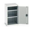 Cubio Storage Cabinet, Single Perfo Door, Light Grey, 900 x 525 x 525mm thumbnail-0