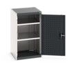 Cubio Storage Cabinet, Single Perfo Door, Anthracite Grey, 900 x 525 x 525mm thumbnail-0