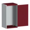 CUBIO SMLF-6512 CUPBOARD HOUSING WITH LOUVRE DOOR-LIGHT GREY/RED thumbnail-0