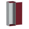 CUBIO SMLF-6520 CUPBOARD HOUSING WITH LOUVRE DOOR-LIGHT GREY/RED thumbnail-0