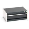 Cubio Drawer Cabinet, 1 Drawers, Anthracite Grey/Light Grey, 250 x 650 x 525mm thumbnail-0