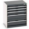 Cubio Drawer Cabinet, 5 Drawers, Anthracite Grey/Light Grey, 700 x 650 x 525mm thumbnail-0