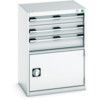 Cubio Drawer Cabinet, 3 Drawers, Light Grey, 900 x 650 x 525mm thumbnail-0