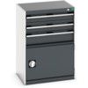 Cubio Drawer Cabinet, 3 Drawers, Anthracite Grey/Light Grey, 900 x 650 x 525mm thumbnail-0