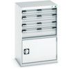 Cubio Drawer Cabinet, 4 Drawers, Light Grey, 1000 x 650 x 525mm thumbnail-0